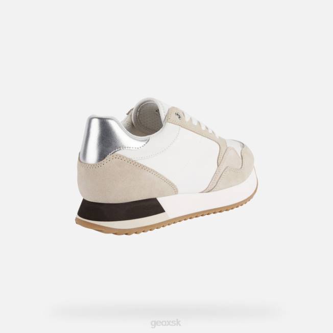 8ZHJ250 biela/lt taupe Geox doralea žena