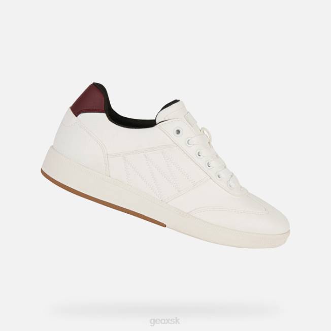 8ZHJ253 biela/tmavo bordová Geox žena meleda