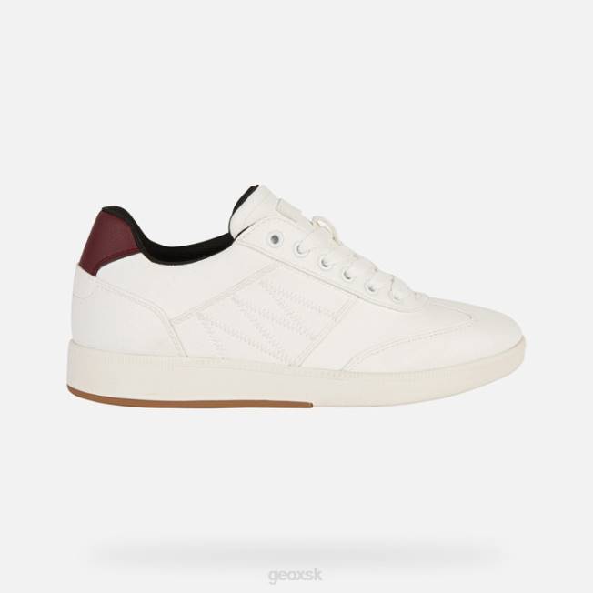 8ZHJ253 biela/tmavo bordová Geox žena meleda
