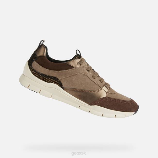 8ZHJ294 káva/tmavá béžová Geox sukie žena