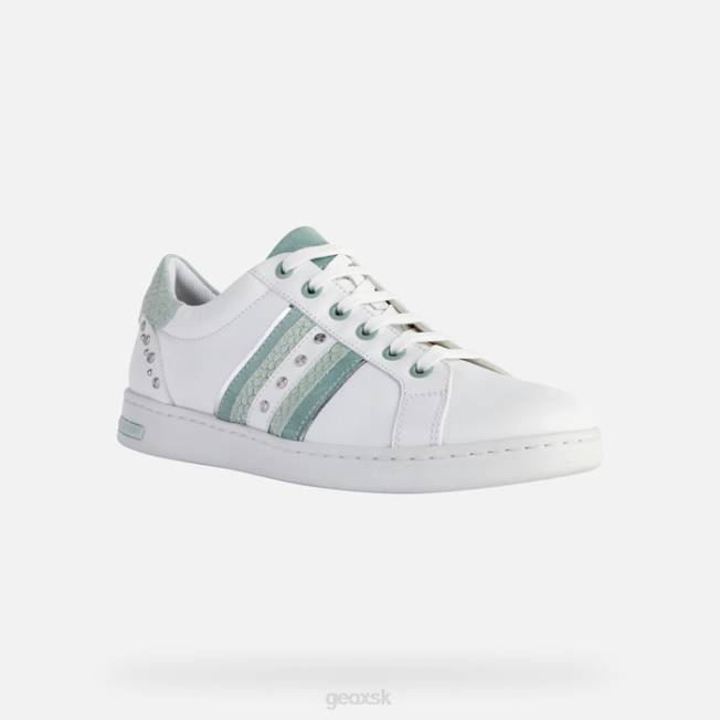 8ZHJ318 biela/lt zelená Geox jaysen žena