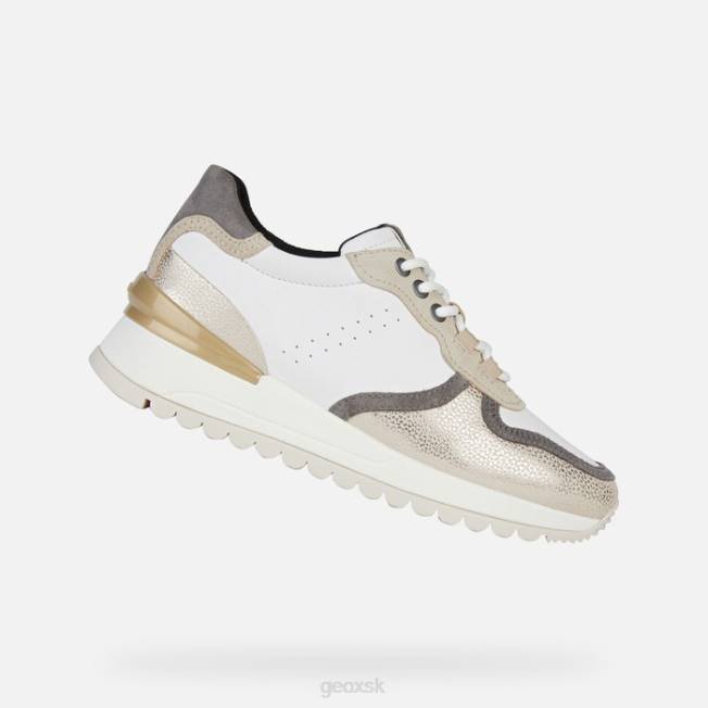 8ZHJ332 biela/lt taupe Geox desya žena