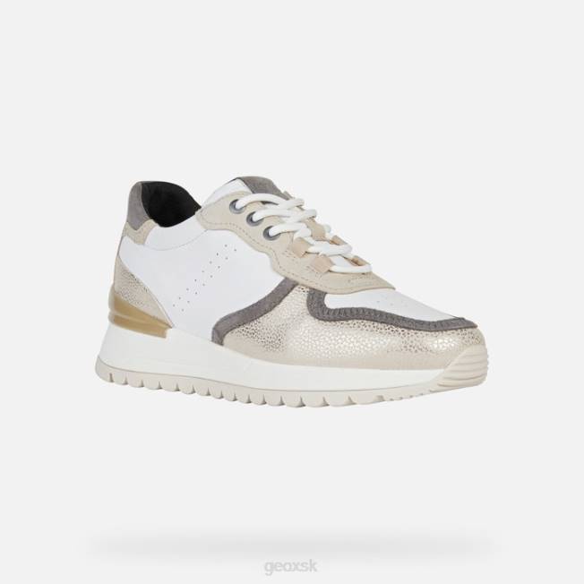 8ZHJ332 biela/lt taupe Geox desya žena