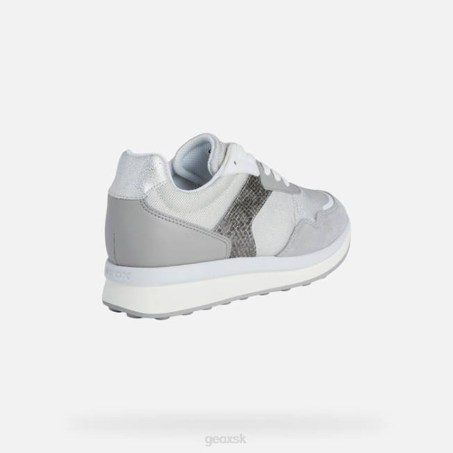 8ZHJ381 strieborná/svetlosivá Geox runntix žena