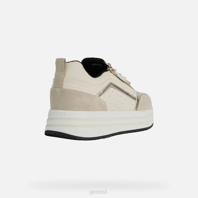 8ZHJ447 svetlo šedohnedá/krémová Geox kency žena