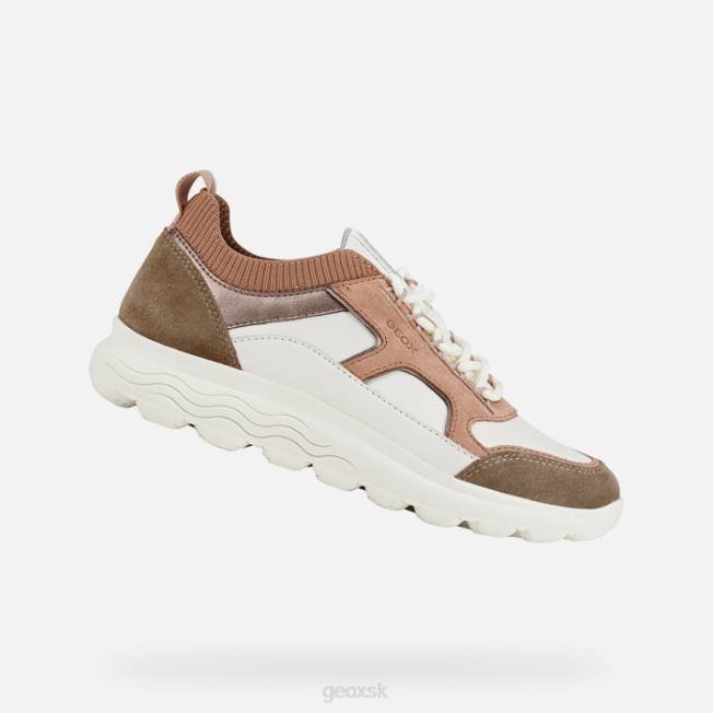 8ZHJ459 sivobiela/tmavoružová Geox sférická žena