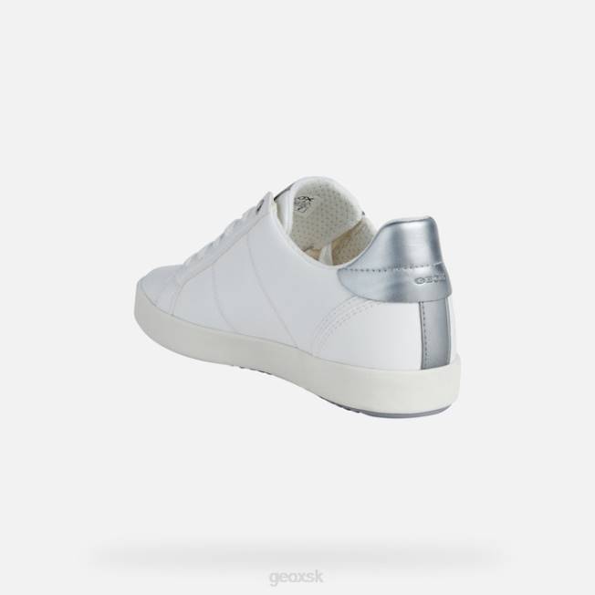 8ZHJ493 biela/strieborná Geox blomiee žena