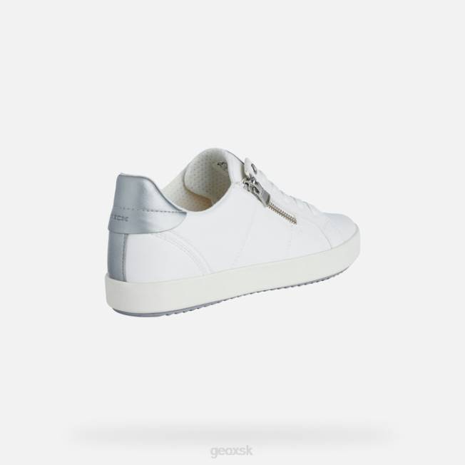 8ZHJ493 biela/strieborná Geox blomiee žena