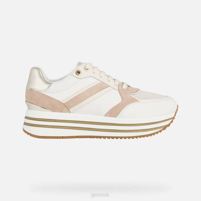 8ZHJ575 off white/dk skin Geox kency žena