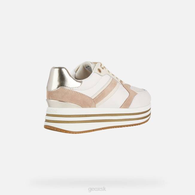 8ZHJ575 off white/dk skin Geox kency žena